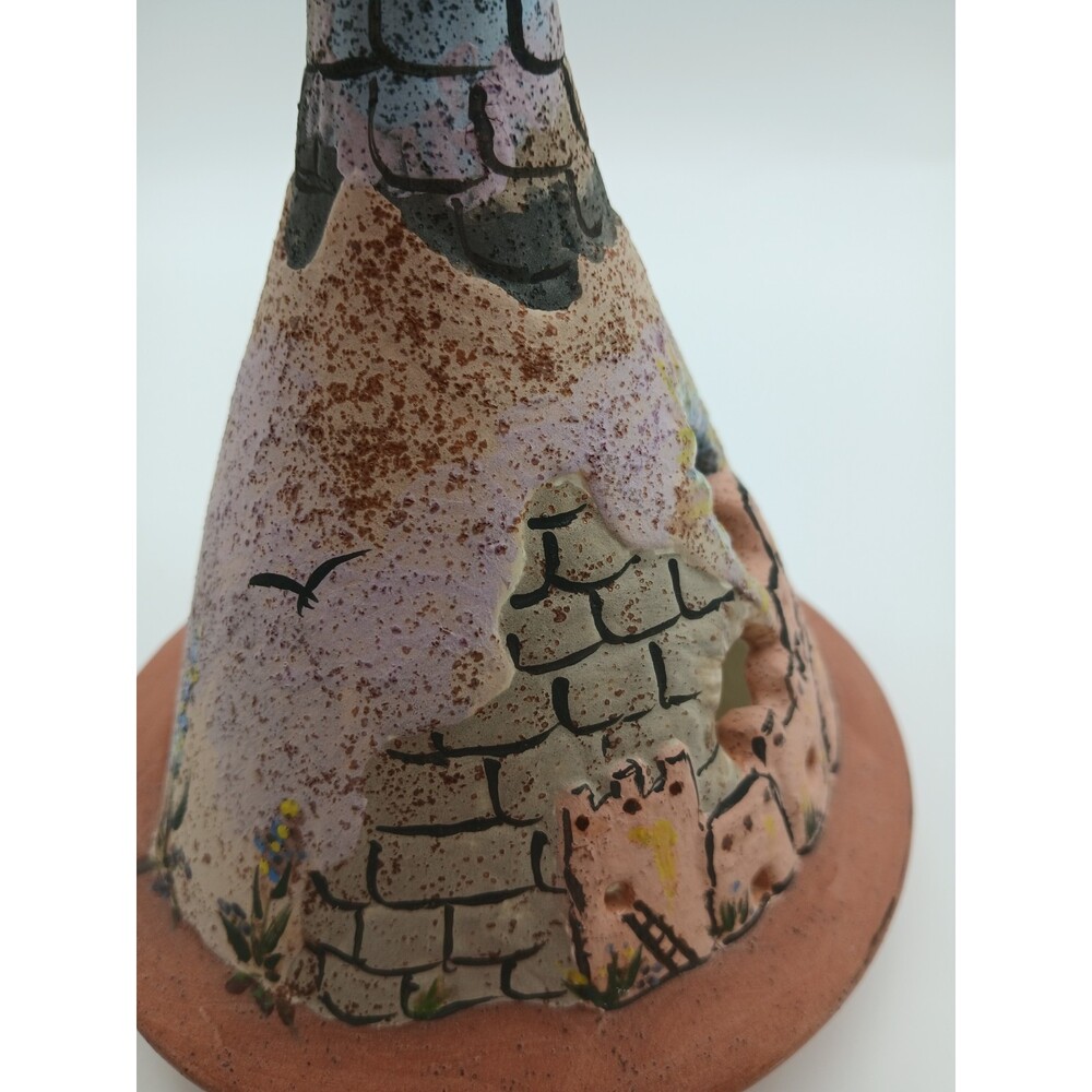 Vtg Native American Sand Painted Pottery Southwest Art Signed: Pat Blair 2001